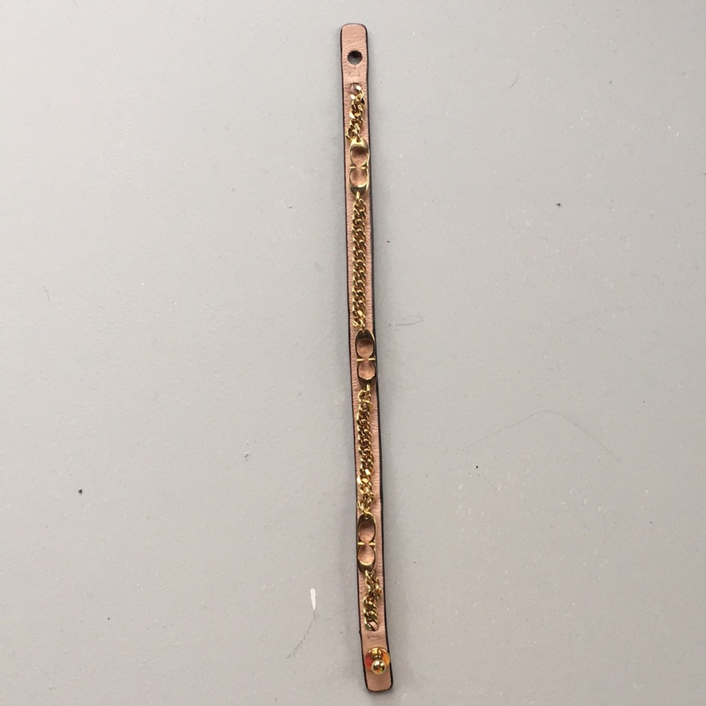 Gold and Leather Bracelet